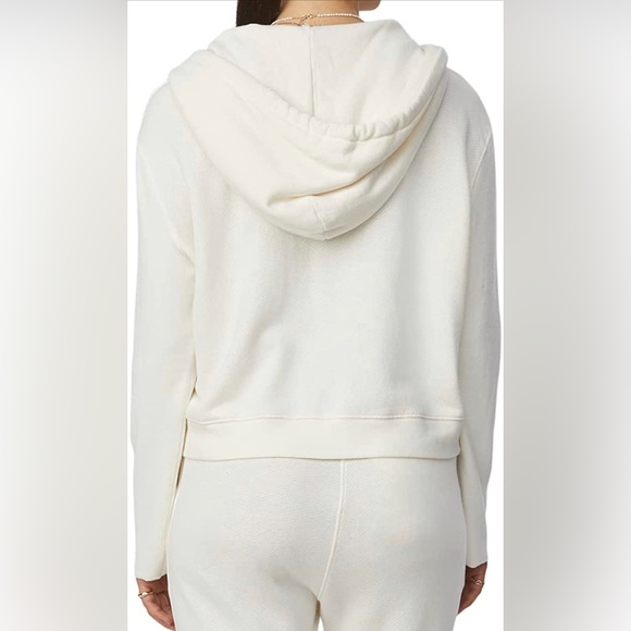NWT Bandier x Sincerely Jules The Juniper Zip Up Hoodie Cream - Picture 6 of 10